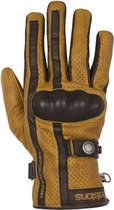 Helstons Eagle Summer Leather Gold Brown Motorcycle Gloves T12