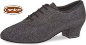 Diamant Dames Dansschoenen 140-034-511-A – Latin/Salsa Trainingsschoenen – Zwart, Glitter – Maat 40