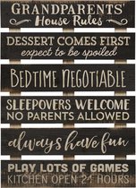 Skid Sign Grandparents House Rules