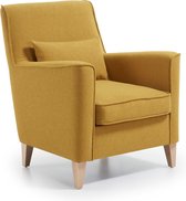 Kave Home - Glam fauteuil mosterd