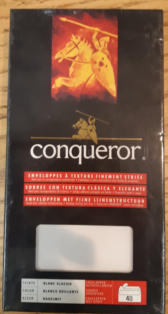 conqueror enveloppen 40 st Hagelwit