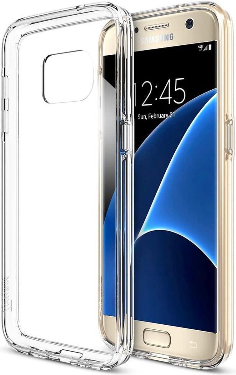 HB Hoesje Geschikt voor Samsung Galaxy S7 Edge - Siliconen Back Cover - Transparant