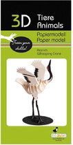 3D puzzel en bouwpakket zwart witte kraanvogel