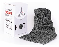 Janneke’s Warmtesjaal – Kersenpitkussen Magnetron met Lijnzaad – Zachter, Geurloos & Duurzaam – Voor Nek & Rug – Gemaakt in NL - kakigroen