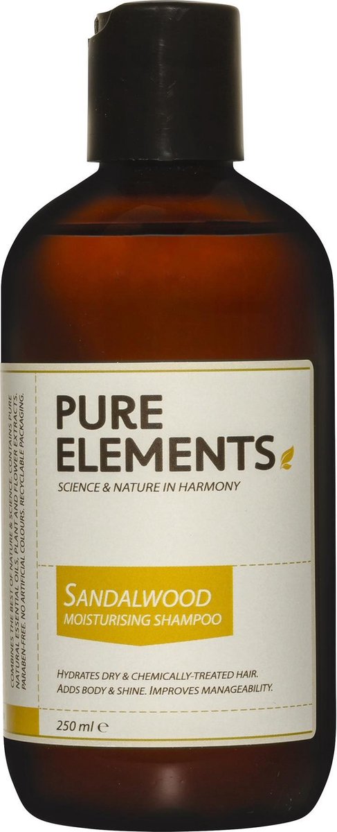Pure Elements Sandalwood Moisturizing Shampoo 250ml | Natuurlijke shampoo voor droog en beschadigd haar