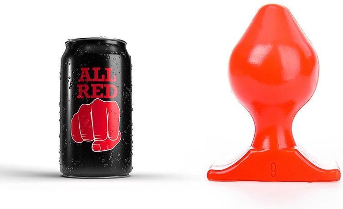 All Red Butt Plug 17 x 9 cm - rood