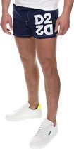 DSQUARED2 Zwemshort Midi Brand Signatures Dark Navy/white