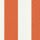 Acrisol Creta Naranja oranje wit gestreept 1152 stof per meter buitenstoffen, tuinkussens, palletkussens