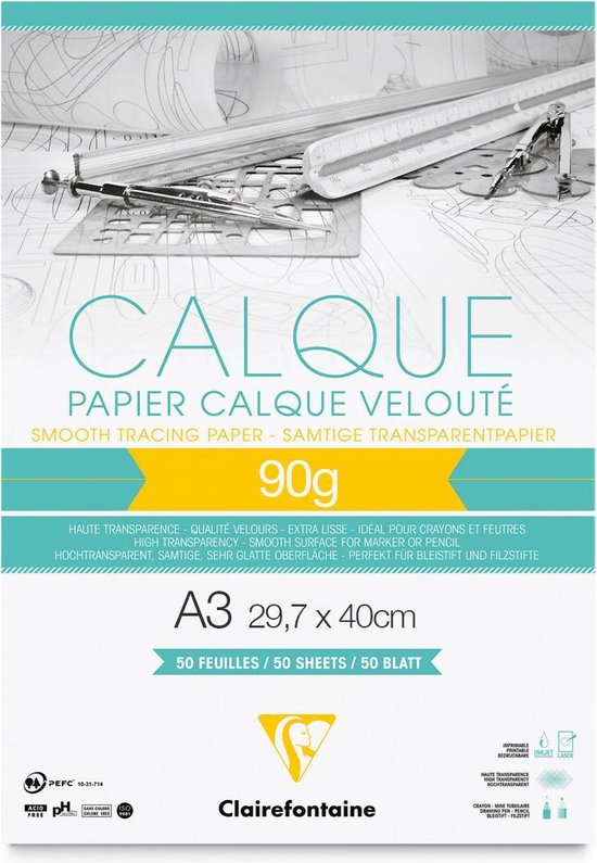 Clairefontaine Calque 90g Overtrekpapier – A3