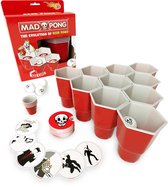MadPong - Beer pong 2.0 - Party Bier pong - Drankspel - Spelletjes voor volwassenen - Beer pong - red cups - shot cups inbegrepen