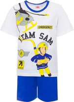Brandweerman Sam pyjama - Shortama - Wit - Maat 110 - 5 jaar