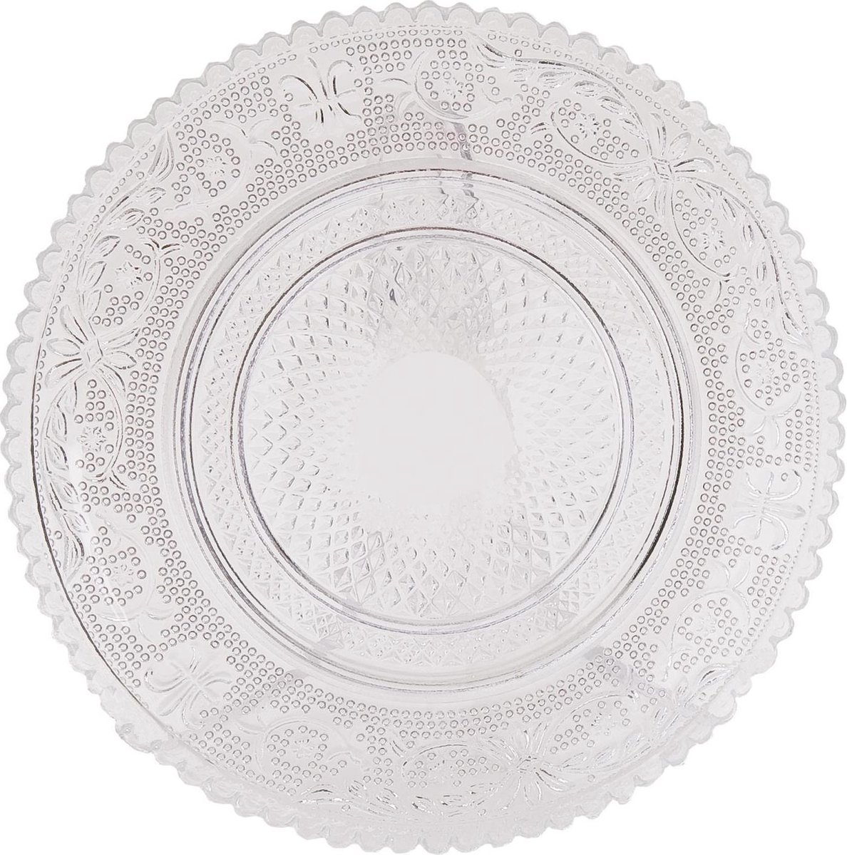 Clayre & Eef Gebaksbord Ø 15 cm Glas