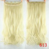 Clip In Hair Extensions 1delig 60cm zeer licht blond 190gram 100%premium Thermofibrehair