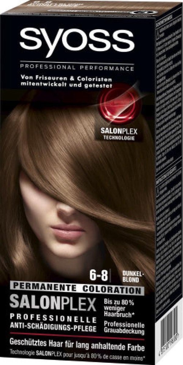 Syoss salon plex coloration permanente 6-8 DUNKEL-BLOND | bol.com