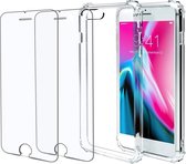Shock Proof case hoesje voor Iphone 7 / 8 - Transparant + 2X Screen protector