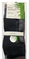 Boru Bamboo | 5 Pack | Werk sokken heren | Sokken heren | Bamboe | Zwart | Maat 43-45