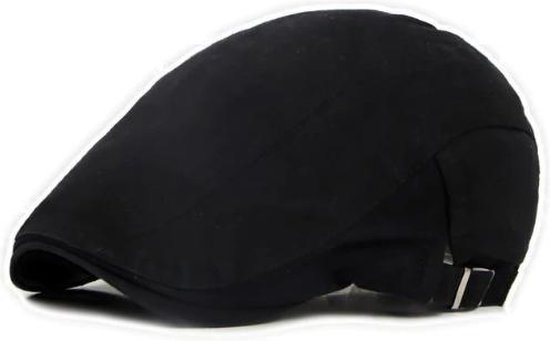 Outdoor platte pet - flat cap zwart