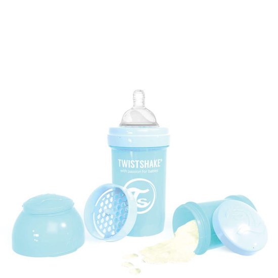 Drinkflesje Antikoliek 180 ml - Pastelblauw - Twistshake — afbeelding 2