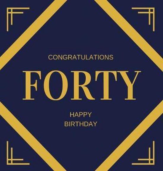 Happy 40th Birthday Guest Book (Hardcover) - cover
