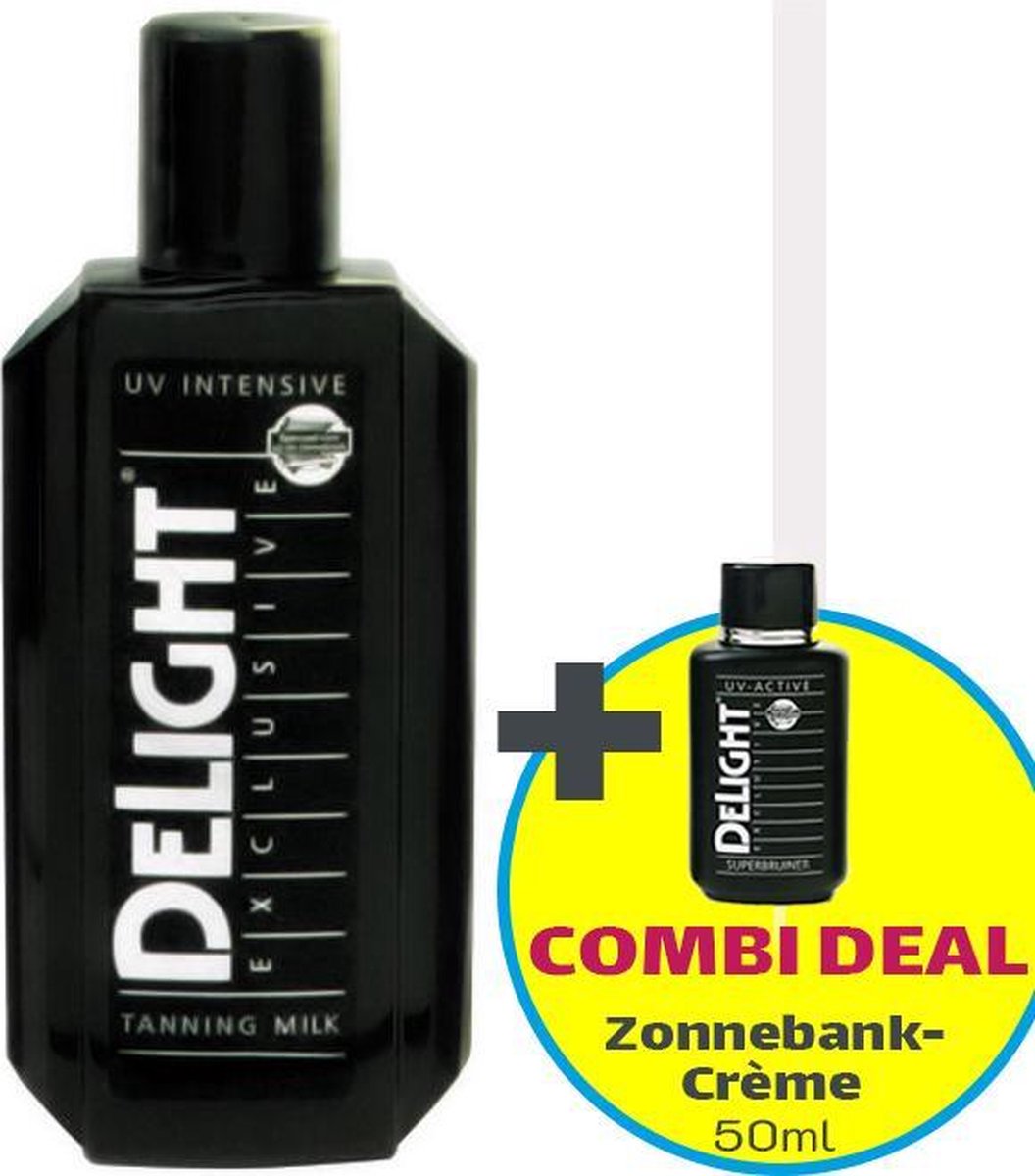Delight Zonnebankcrème - COMBI DEAL - Tanning Milk - 200ml + 50ml