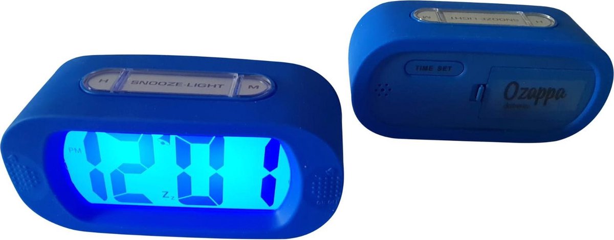 Ozappa - Wekkers - Blauw - Digitale wekker - Balance time LCD - Snooze  functie -... | bol.com