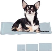 Relaxdays koelmat hond - katten & honden - verkoelende hondenmat - koeldeken - met gel - 20 x 35 cm