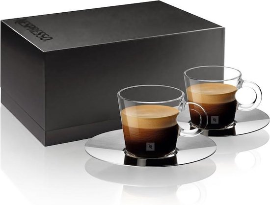 Espresso Kop en schotel - 2 kops - RVS | bol.com
