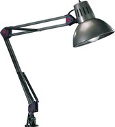 LED Klemlamp - Trion Tajin - E27 Fitting - Glans Grijs - Aluminium - BES LED