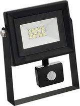 LED Bouwlamp 10 Watt met sensor - LED Schijnwerper - Pardus - Helder/Koud Wit 6400K - Waterdicht IP65 - BSE