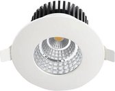 LED Spot - Inbouwspot - Rond 6W - Waterdicht IP65 - Natuurlijk Wit 4200K - Mat Wit Aluminium - Ø90mm - BES LED