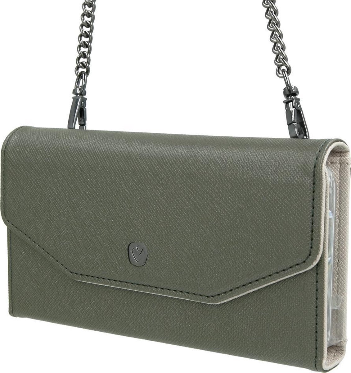 Valenta - Clutch - met crossbody ketting - Telefoonhoes - Groen - iPhone 11