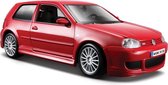 Modelauto Volkswagen Golf 4de generatie R32 rood 1:24 - speelgoed auto schaalmodel