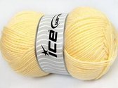 Breigaren 100gram bollen – licht geel brei garen acryl wol
