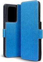 Samsung Galaxy S20 Ultra hoesje - MobyDefend slim-fit extra dunne bookcase - Blauw - GSM Hoesje - Telefoonhoesje Geschikt Voor Samsung Galaxy S20 Ultra
