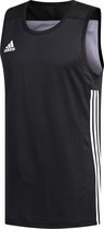 adidas Sportshirt - Maat S  - Mannen - zwart/wit