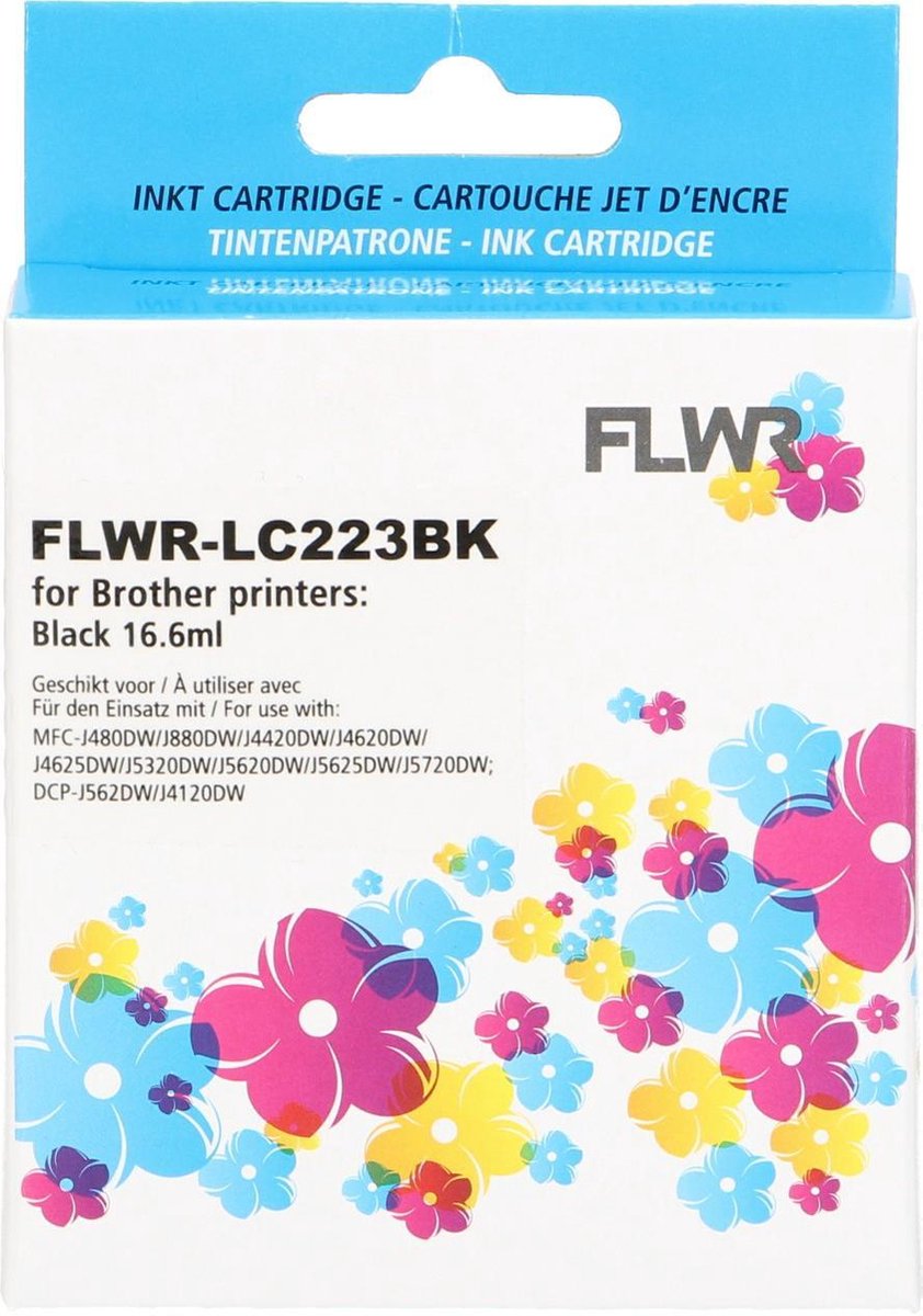 FLWR - Cartridges / Brother LC-223BK / zwart / Geschikt voor Brother