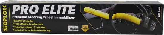 Stoplock Pro Elite Stuurslot – Zwart/Geel