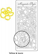 Vaessen Creative Sticker - 10x23cm - 10st - geel large flowers