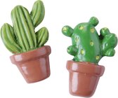 decoratie figuurtjes Cactus cadeau sticker 10 stuks