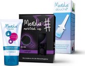 Merula menstruatie cup incl Merula lube + douche - midnight zwart