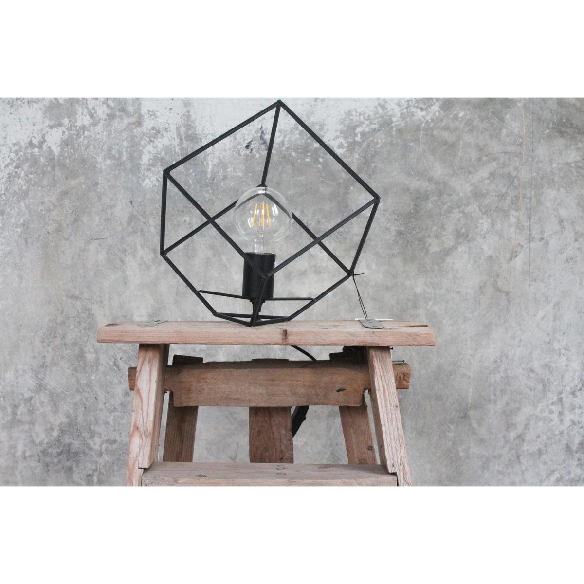 Housevitamin tafellamp / lamp 20x20x20 cm - geometrisch - zwart