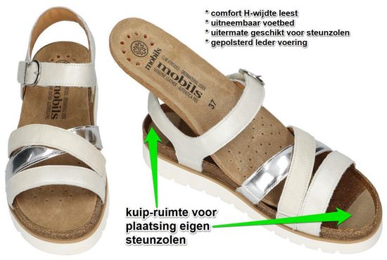 Ecru Sandalen Mobils by Mephisto Thina \