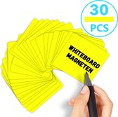 Scrum Magneten - 30 stuks - Voor Whiteboard, Magneetbord, Memobord of Magnetisch Tekenbord – Herschrijfbare magneten - Post It Notes – Kanban - 7,5 x 7,5 cm - Geel