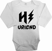 Zwangerschaps aankondiging rompertje Hi vriend  | Jullie baby geluk bekendmaken aan je bheste vriend met deze geweldige romper | Cadeau voor je beste vriend.