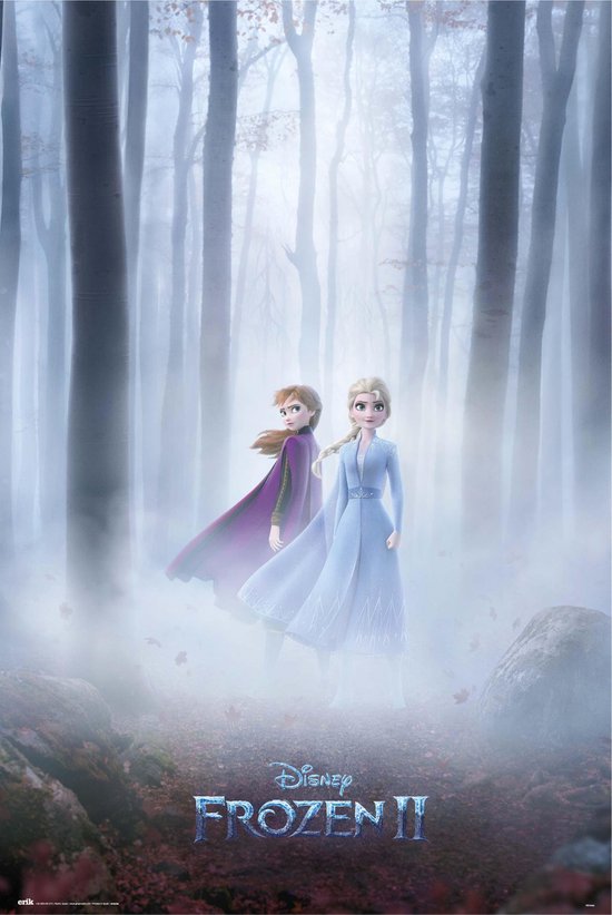 Affiche Disney Frozen 2 Sisters Anna et Elsa 61x91.5cm.