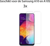 HGA Samsung Galaxy A10 Screenprotector - Samsung Galaxy A10S Screenprotector - Tempered Glass Screen Protector 3X