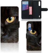 Portefeuille Xiaomi Mi 9 Lite Etuis Portefeuille Compatible avec Cuir Flip Cover Fermeture magnétique pour Chat Noir