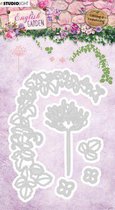 Studio Light Embossing Die English Garden nr.240 STENCILEG240 92x124 mm-kaarten maken-hobby-scrapbook-mal-DIY-creatief-knutselen