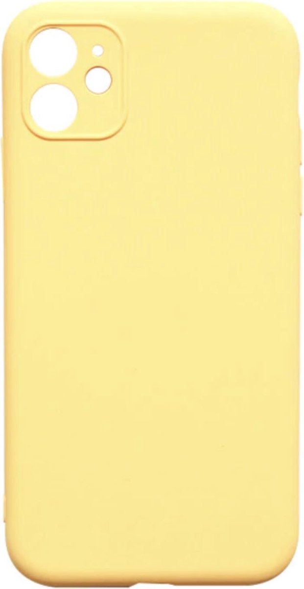 Geschikt voor Apple iPhone 11 Pro Back cover - Geel - Soft TPU - Siliconen Hoesje