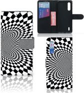 Bookcase Xiaomi Mi 9 Lite Zwart-Wit Design Illusie